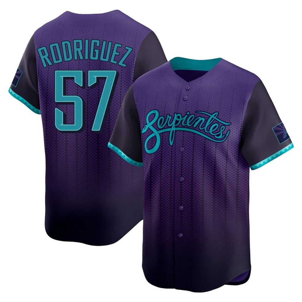 A.Diamondbacks #57 Eduardo Rodriguez Player Purple City Connect Limited Home Game Jdoa Stitched Jerseys