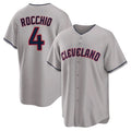 C.Guardians #4 Brayan Rocchio Player Gray Game Home Jdoa Stitched Jerseys