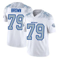 B.Bills #79 Spencer Brown Player White Rivalries Collection Limited Game Jdoa Stitched Jerseys