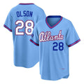 A.Braves #28 Matt Olson Player Powder Blue 2026 City Connect T-shirt Home Game Jdoa Stitched Jerseys