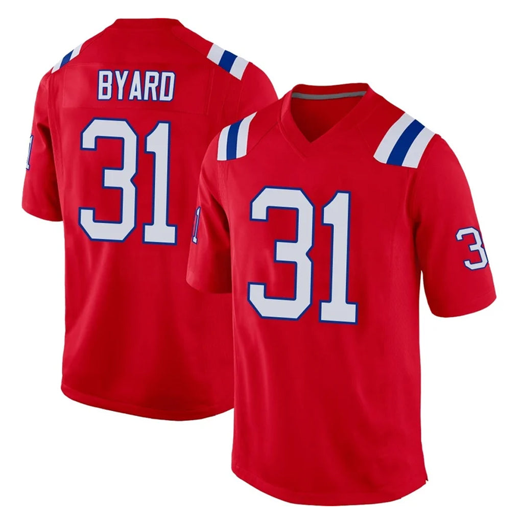 NE.Patriots #31 Kevin Byard Player Red Home Game Jdoa Stitched Jerseys