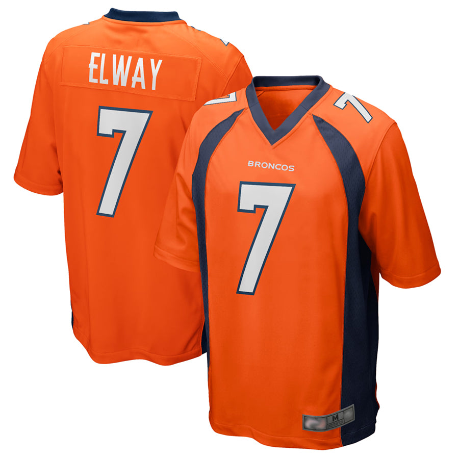 D.Broncos #7 John Elway Player Orange Game Jdoa Stitched Jerseys