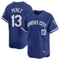 KC.Royals #13 Salvador Perez Player Royal Limited Home Jdoa Stitched Jerseys