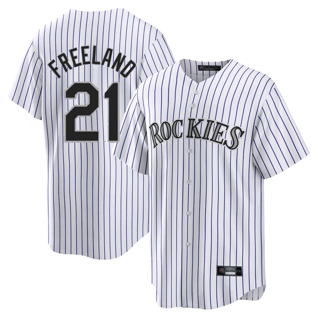 C.Rockies #21 Kyle Freeland Player White Game Home Jdoa Stitched Jerseys