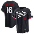 M.Twins #16 Austin Martin Player Navy Home Game Jdoa Stitched Jerseys