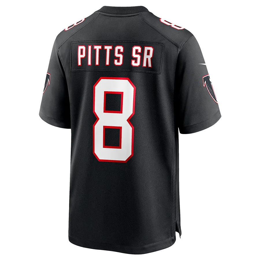 A.Falcons #8 Kyle Pitts Sr. Player Black Alternate Game Jdoa Stitched Jerseys