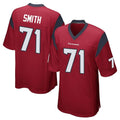 H.Texans #71 Braden Smith Player Red Home Game Jdoa Stitched Jerseys