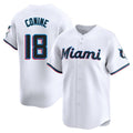 M.Marlins #18 Griffin Conine Player White  Home Limited Jdoa Stitched Jerseys