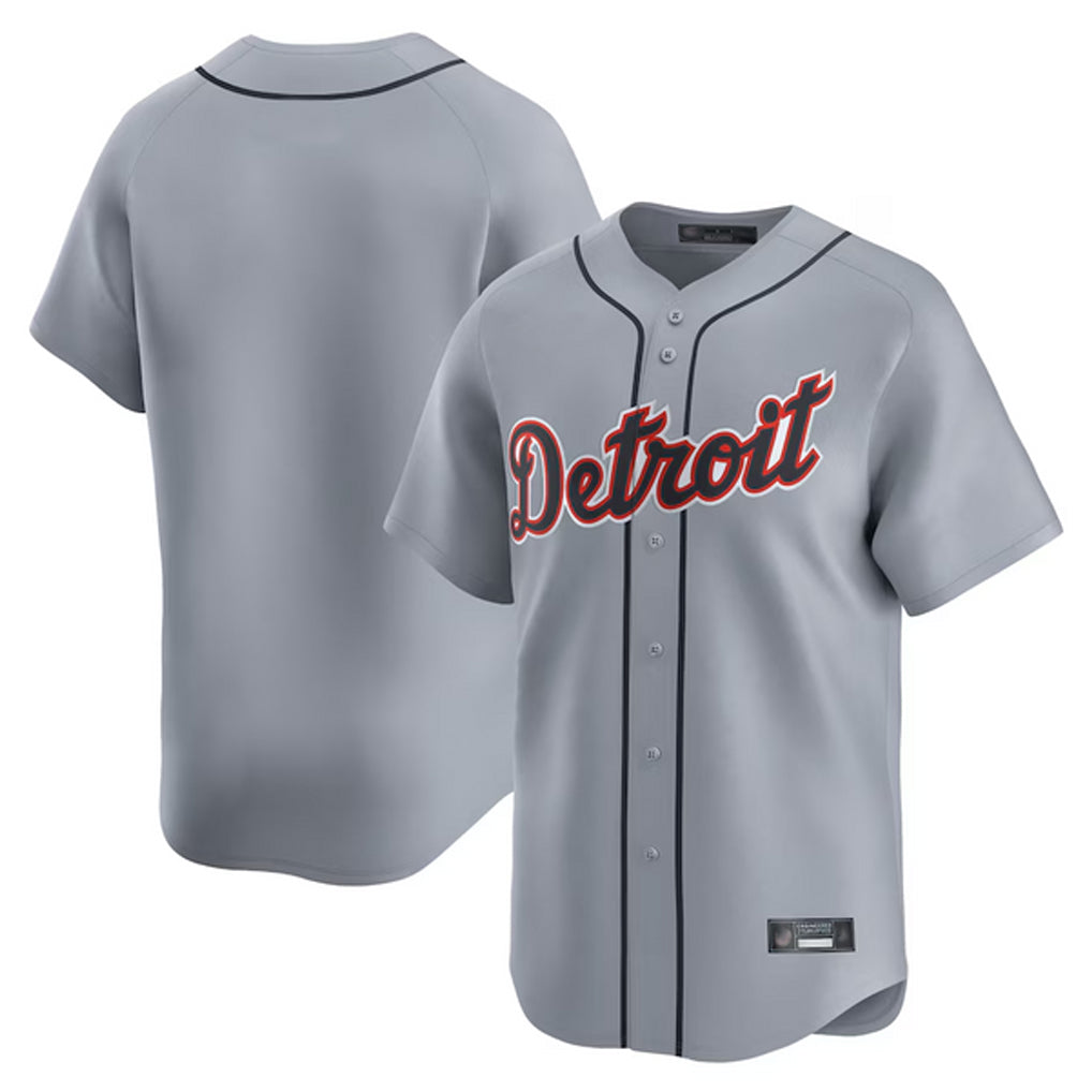 D.Tigers ## Tigers Blank Player Gray Home Limited Jdoa Stitched Jerseys