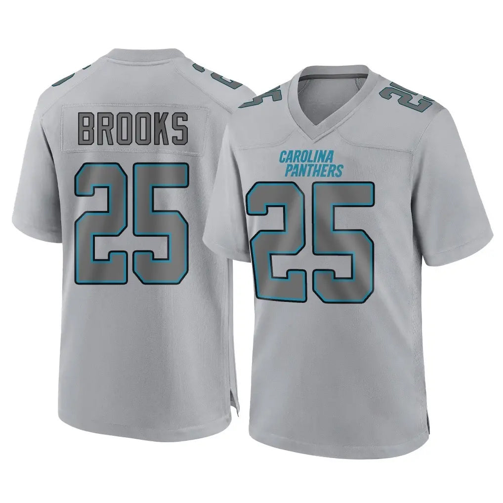 C.Panthers #25 Jonathon Brooks Player Gray Atmosphere Fashion Game Jdoa Stitched Jerseys
