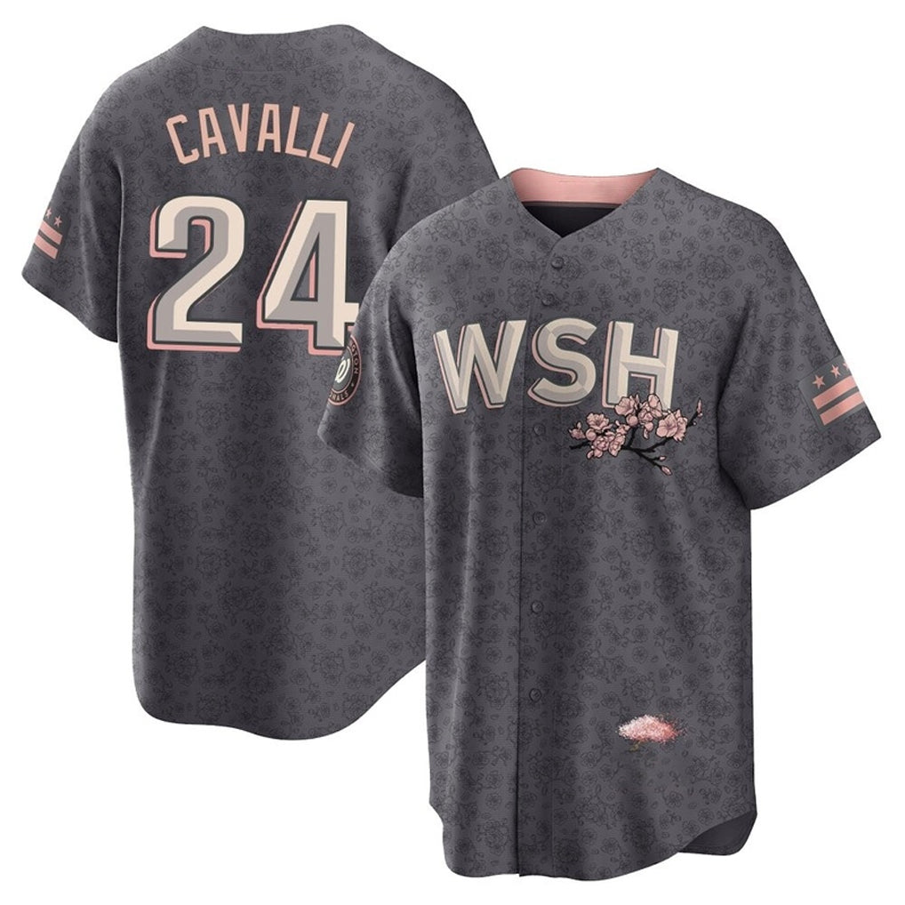 W.Nationals #24 Cade Cavalli Player Gray City Connect Jdoa Stitched Jerseys