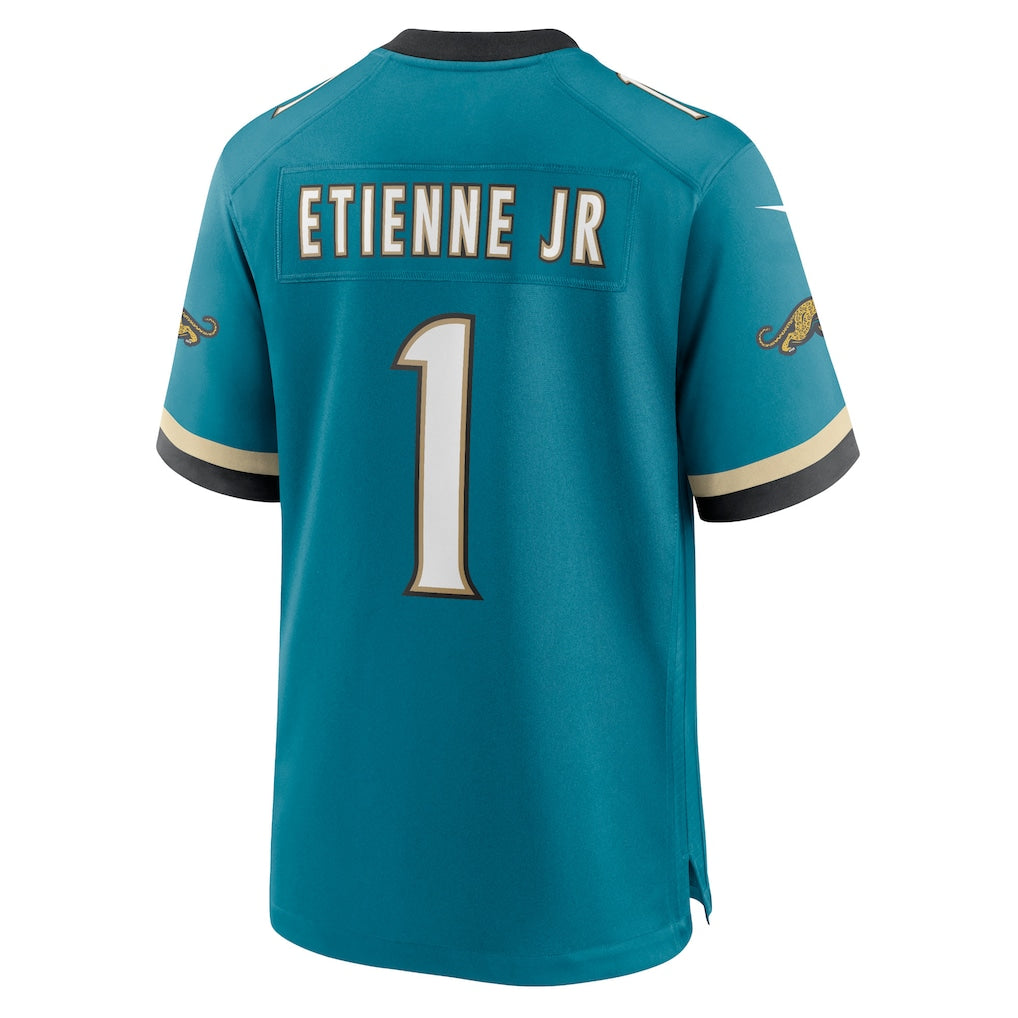 Jdoa J.Jaguars #1 Travis Etienne Jr Teal Prowler Throwback Player Game Jersey