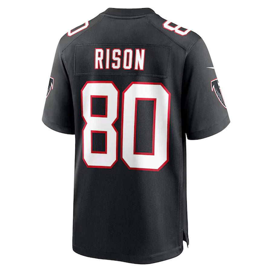 A.Falcons #80 Andre Rison Player Black Throwback Limited Home Game Jdoa Stitched Jerseys