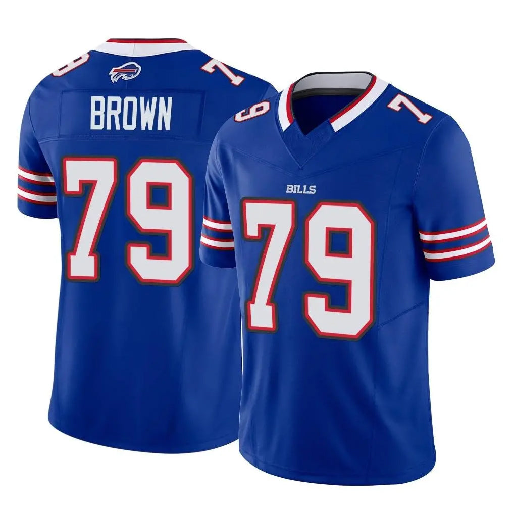 B.Bills #79 Spencer Brown Player Royal Vapor F.U.S.E. Limited Home Game Jdoa Stitched Jerseys