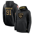 J.Jaguars #91 Arik Armstead Player Black Salute to Service Hoodies Limited Game Jdoa Stitched Jerseys