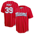 M.Marlins #39 Eury Perez Player Red City Connect Home Game Jdoa Stitched Jerseys