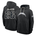LA.Chargers #26 Donte Jackson Player 2026 Black Logo Pullover Hoodies Limited Game Stitched Jerseys