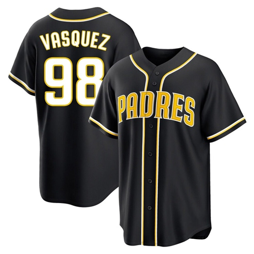 S.Diego Padres #98 Randy Vasquez Player Black 2026 Fashion Home Jdoa Stitched Jerseys
