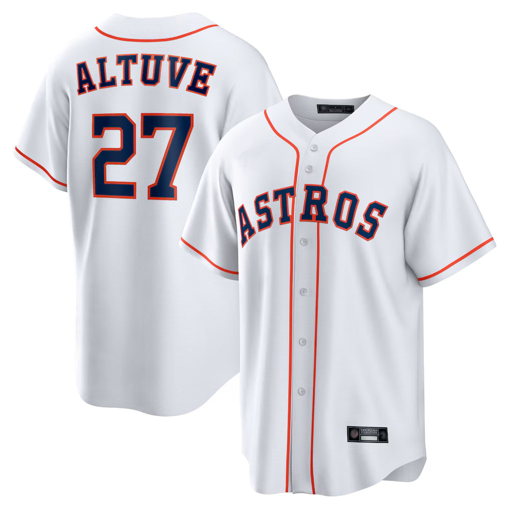 H.Astros #27 Jose Altuve Player White Home Game Jdoa Stitched Jerseys