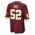 Jdoa W.Commanders #52 Jamin Davis Burgundy Game Jersey