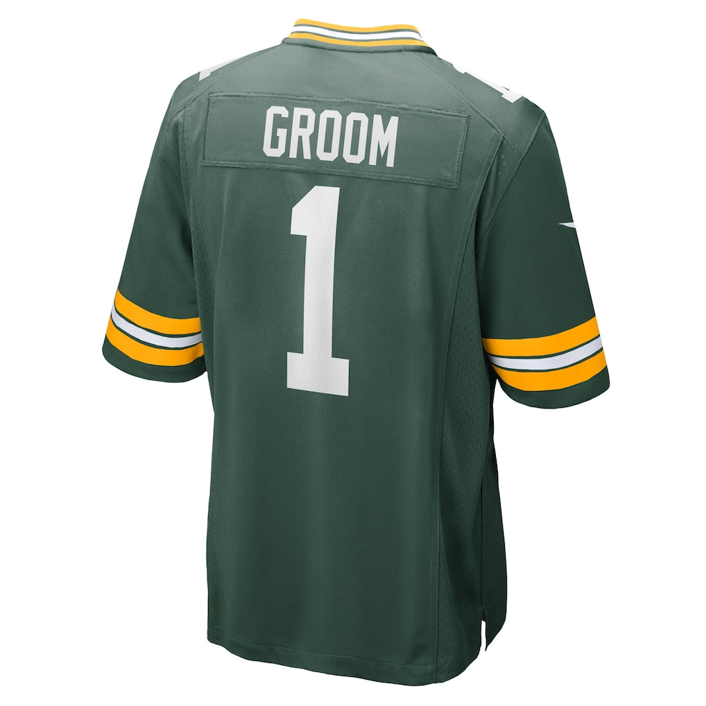 Jdoa GB.Packers #1 Groom Green Game Jersey
