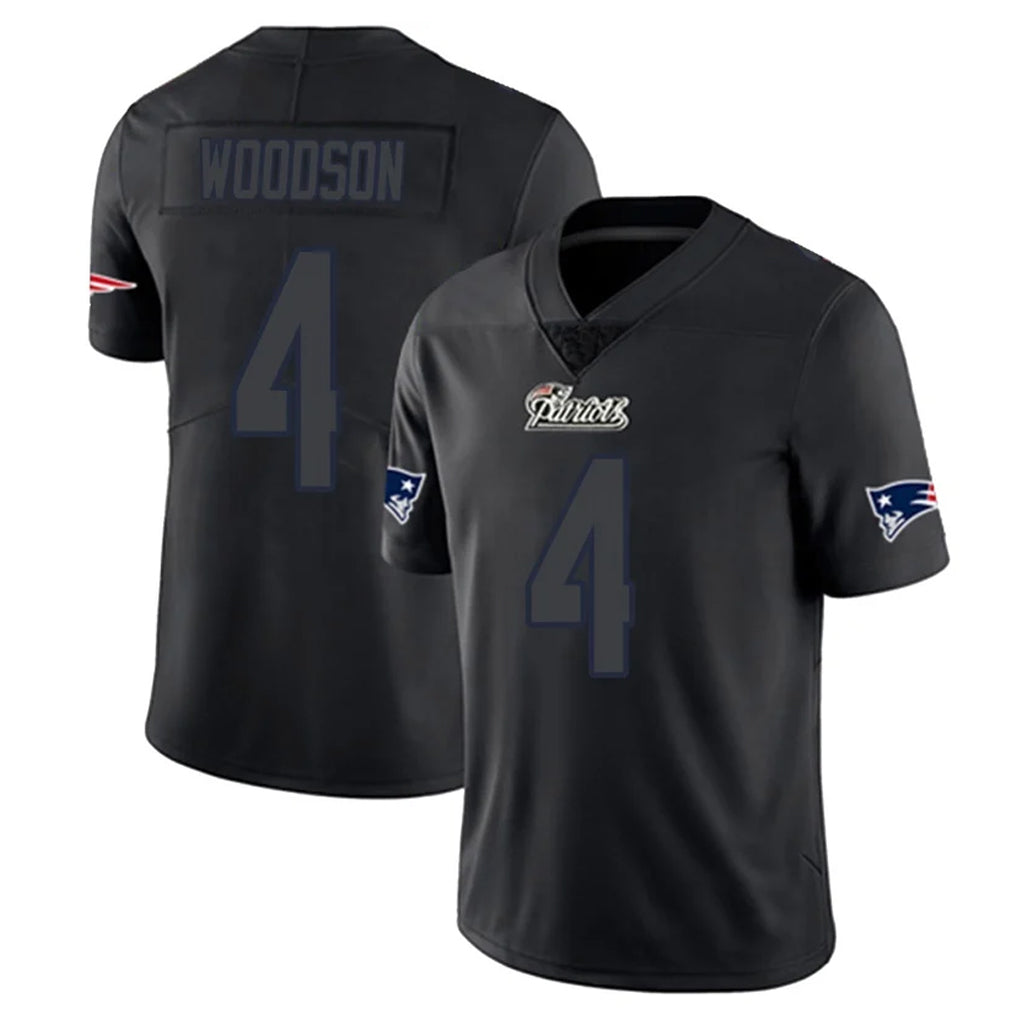 NE.Patriots #4 Craig Woodson Player Black Impact LImited Home Game Jdoa Stitched Jerseys
