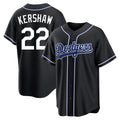 LA.Dodgers #22 Clayton Kershaw Player Black Carbon Limited Home Jdoa Stitched Jerseys