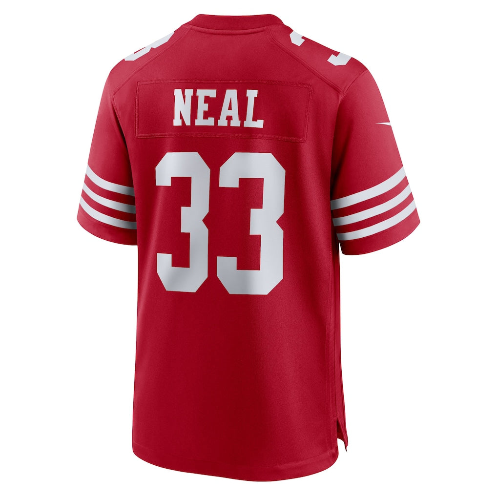 Jdoa SF.49ers #33 Siran Neal Scarlet Team Game Jersey