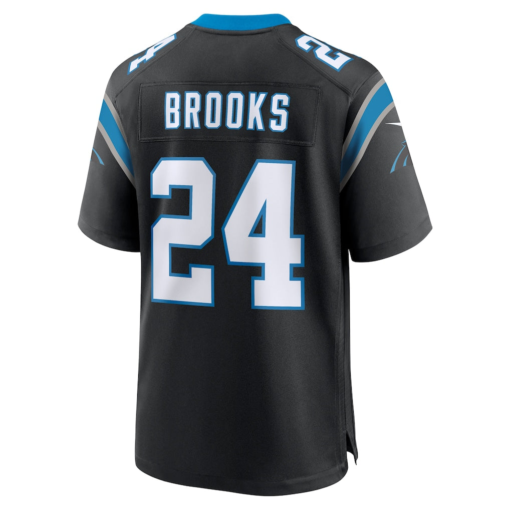 Jdoa C.Panthers #24 Jonathon Brooks Black Game Jersey