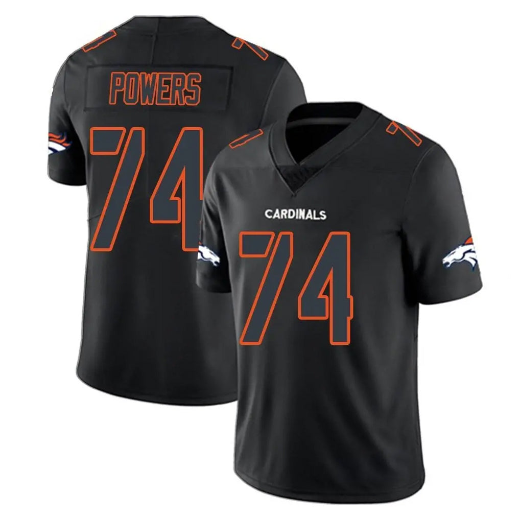 D.Broncos #74 Ben Powers Player Black Impact Limited Game Jdoa Stitched Jerseys