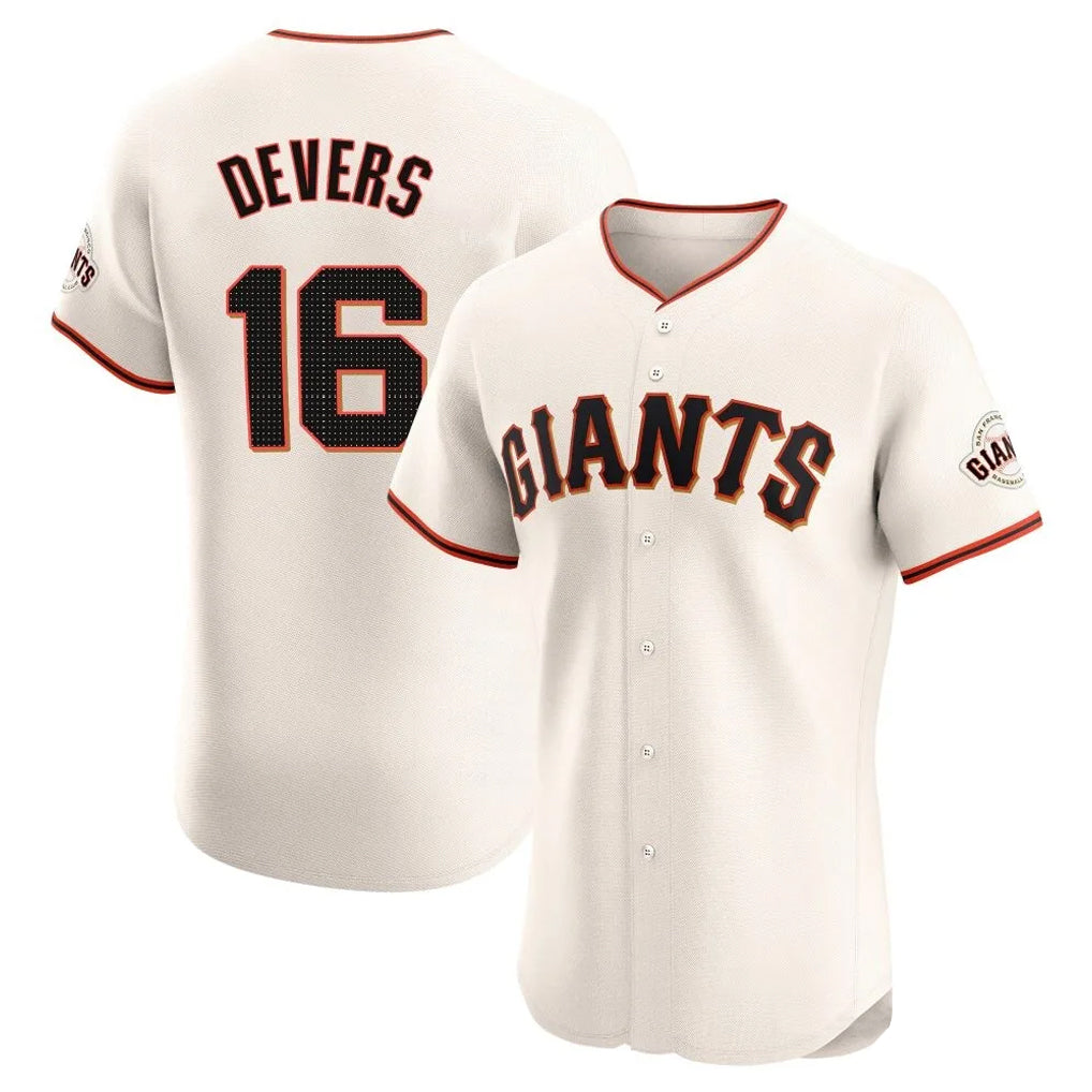 SF.Giants #16 Rafael Devers Player Cream Home Limited Elite Jdoa Stitched Jerseys