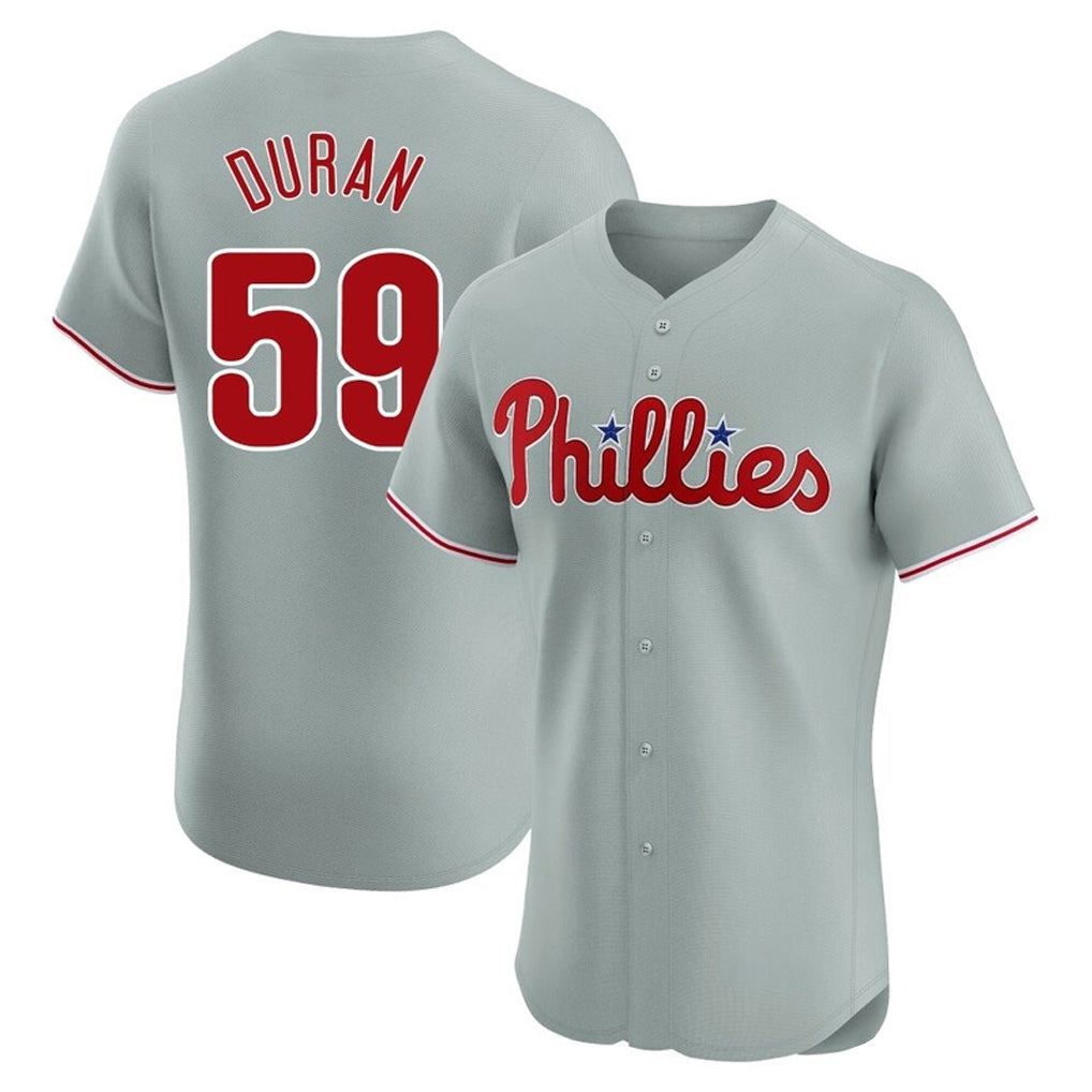 P.Phillies #59 Jhoan Duran Player Gray Home Limited Elite Jdoa Stitched Jerseys