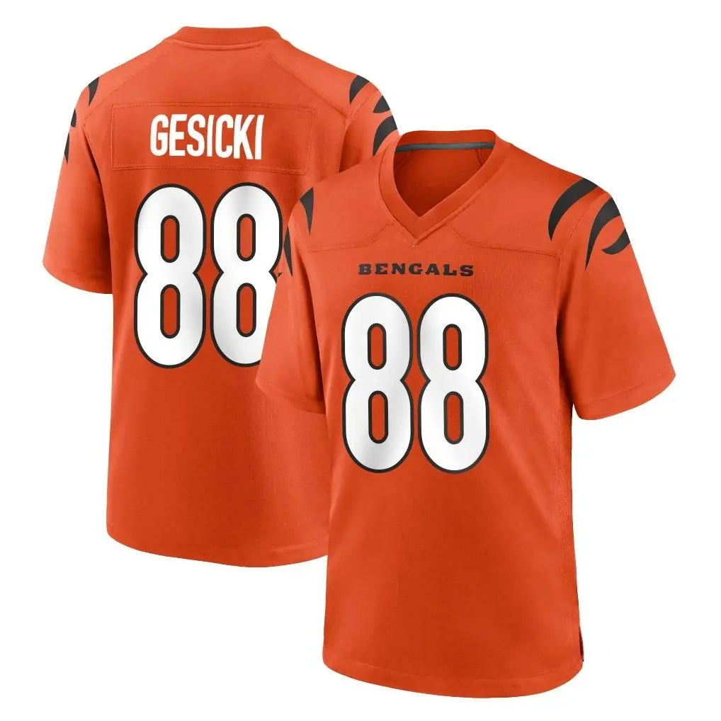 C.Bengals #88 Mike Gesicki Player Orange Home Game Jdoa Stitched Jerseys