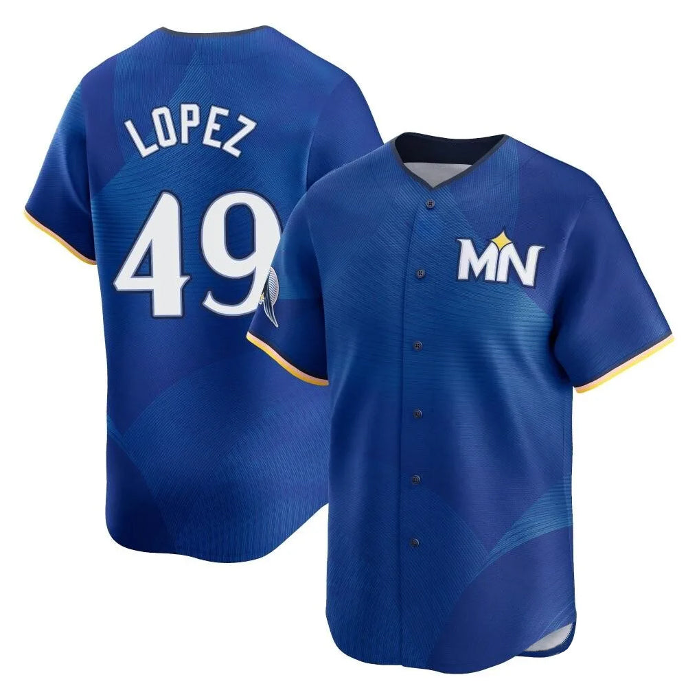 M.Twins #49 Pablo Lopez Player Royal City Connect Limited Home Jdoa Stitched Jerseys