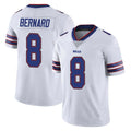 B.Bills #8 Terrel Bernard Player White Vapor Untouchable Limited Jdoa Stitched Jerseys