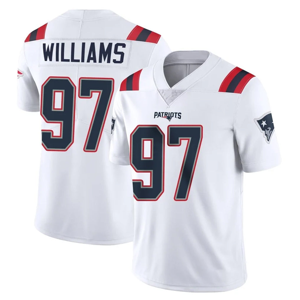NE.Patriots #97 Milton Williams Player White Vapor Untouchable Home Game Jdoa Stitched Jerseys