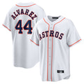 H.Astros #44 Yordan Alvarez Player White Home Game Jdoa Stitched Jerseys