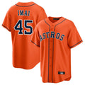 H.Astros #45 Tatsuya Imai Player Orange Home Game Jdoa Stitched Jerseys