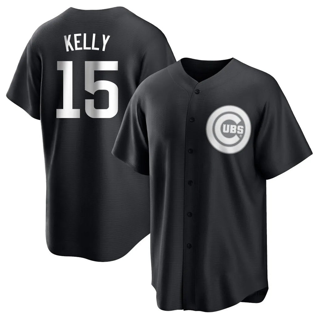 C.Cubs #15 Carson Kelly Player Black Game Jdoa Stitched Jerseys