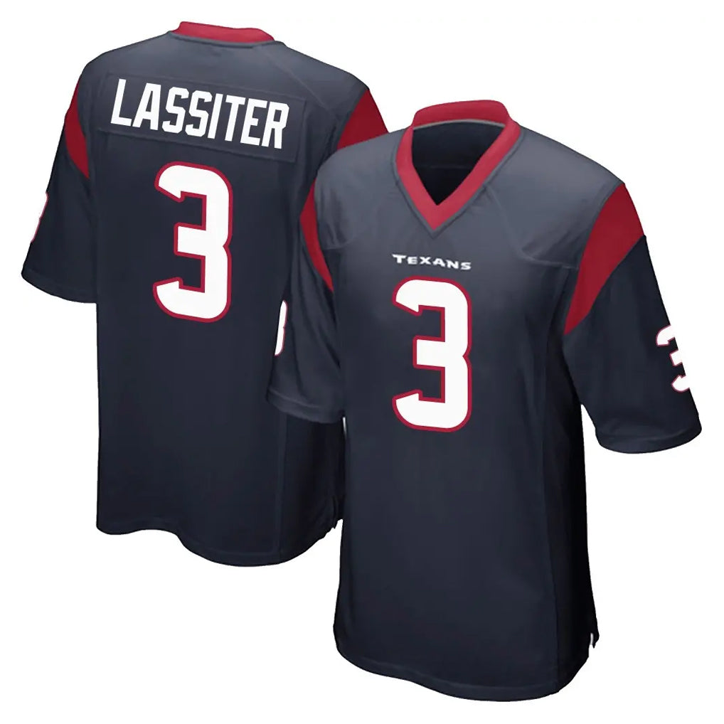 H.Texans #3 Kamari Lassiter Player Navy Home Game Jdoa Stitched Jerseys