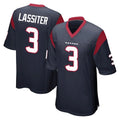 H.Texans #3 Kamari Lassiter Player Navy Home Game Jdoa Stitched Jerseys