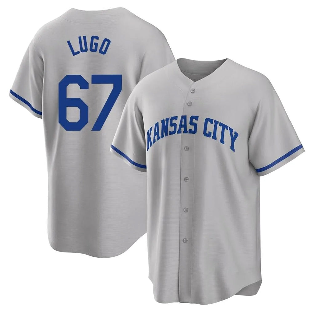KC.Royals #67 Seth Lugo Player Gray Game Home Jdoa Stitched Jerseys