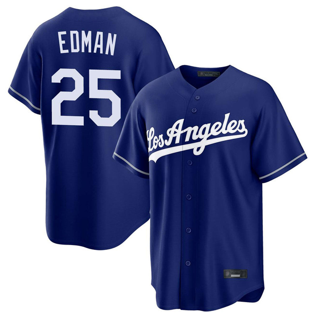 LA.Dodgers #25 Tommy Edman Player Royal Game Jdoa Stitched Jerseys