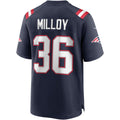 Jdoa NE.Patriots #36 Lawyer Milloy Navy Game Retired Player Jersey