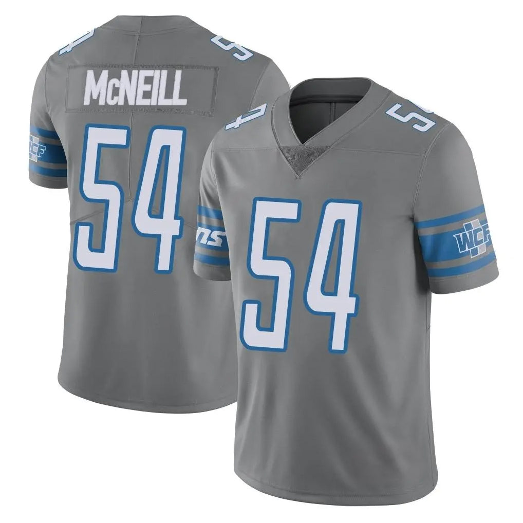 D.Lions #54 Alim McNeill Player Gray Vapor Untouchable Limited Home Game Jdoa Stitched Jerseys