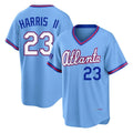 A.Braves #23 Michael Harris II Player Powder Blue 2026 City Connect T-shirt Home Game Jdoa Stitched Jerseys