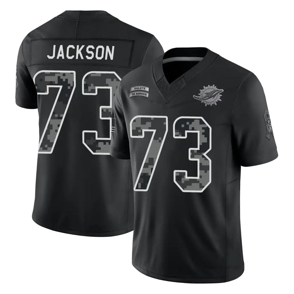 M.Dolphins #74 Kadyn Proctor Player Black Limited 2026 Salute to Service Home Game Jdoa Stitched Jerseys
