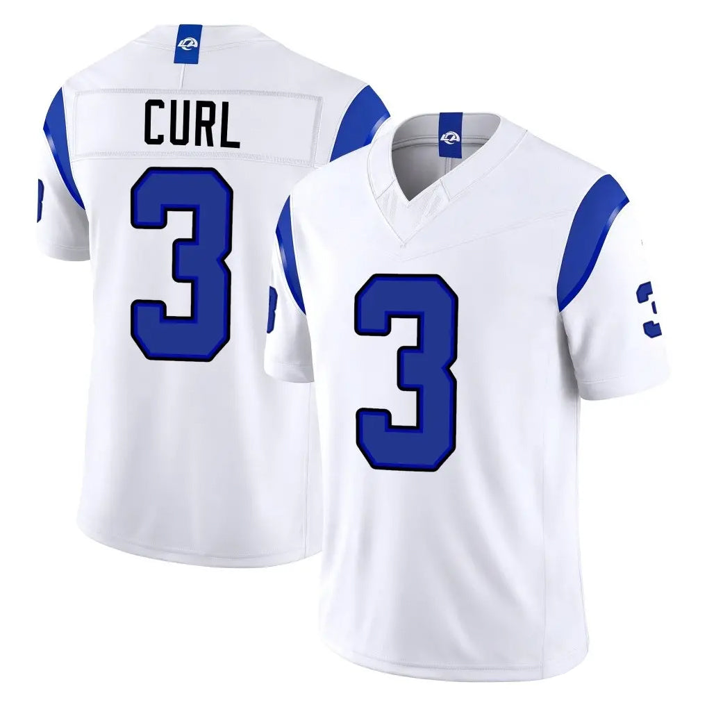 LA.Rams #3 Kam Curl Player White Limited Fearsome Vapor F.U.S.E. Home Game Jdoa Stitched Jerseys