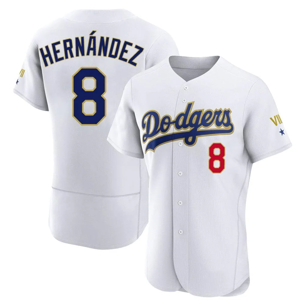 LA.Dodgers #8 Enrique Hern¨¢ndez Player Gold White 2026 Collection Stadium Limited Elite Jdoa Stitched Jerseys