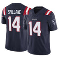 NE.Patriots #14 Robert Spillane Player Navy Limited Vapor F.U.S.E. Home Game Jdoa Stitched Jerseys